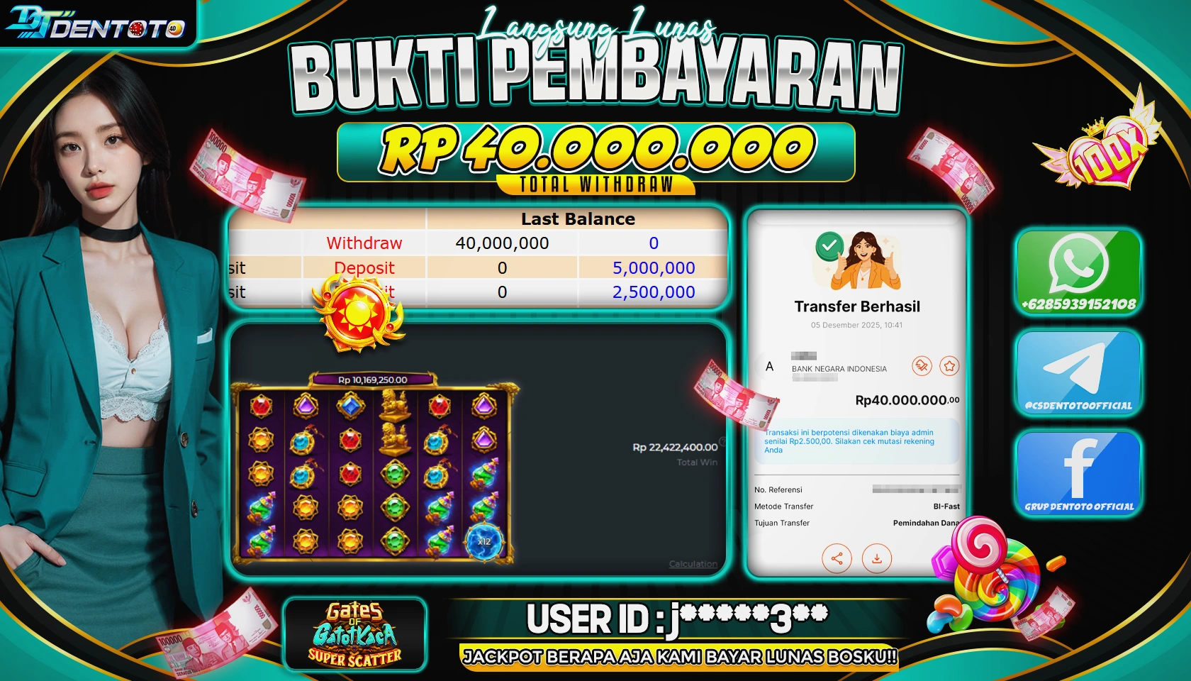 DENTOTO - PRAGMATIC PLAY - Gates Of Gatot Kaca Super Scatter - RP40.000.000 - LUNAS