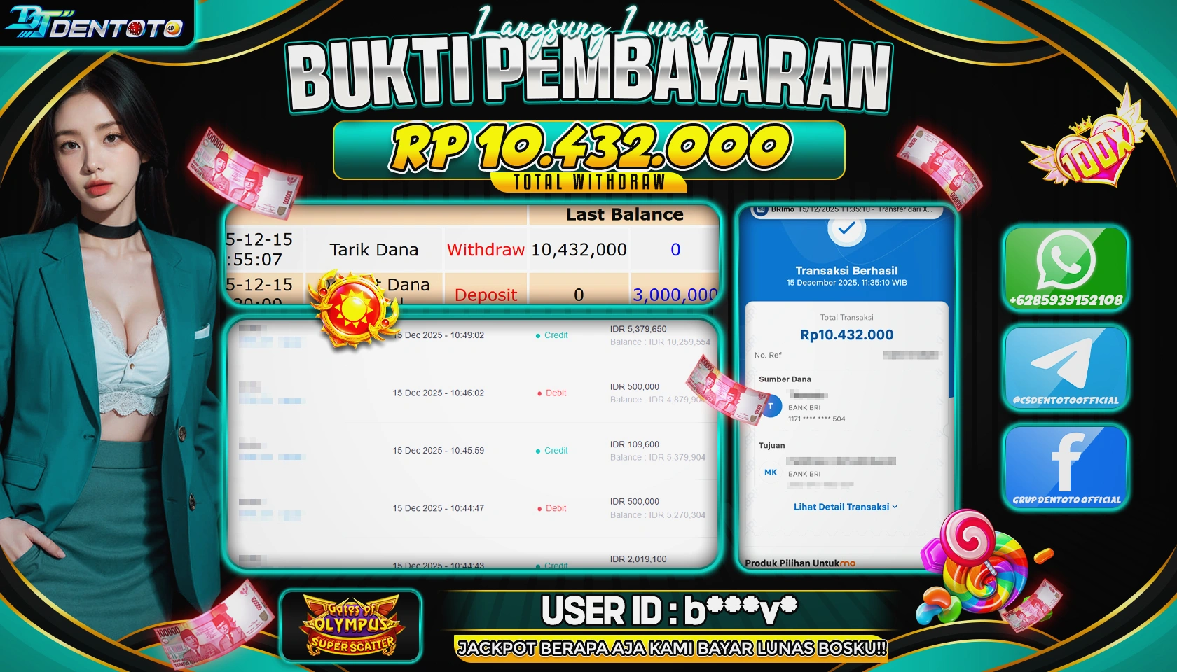 DENTOTO - PRAGMATIC PLAY - Gates Of Gatot Kaca Super Scatter - RP 10.432.000 - LUNAS